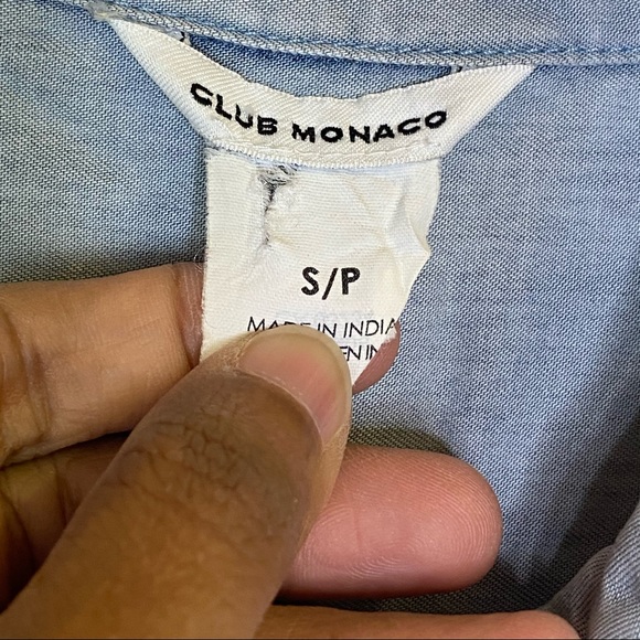 GUC Club Monaco Tatum Denim Button Down Shirt - Picture 8 of 8